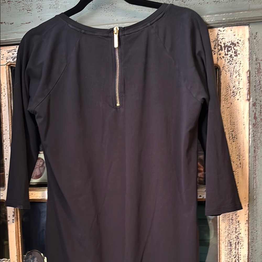 Michaels Kors Black Fitted 3/4 Sleeve Tunic Top - Picture 5 of 6